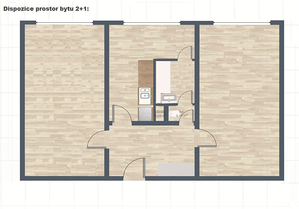 Prodej bytu 2+1 60 m² – fotografie 3