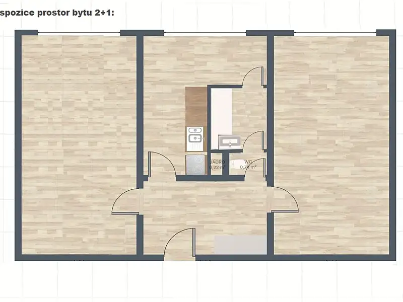 Prodej bytu 2+1 60 m², Domažlice – náhled fotky 3