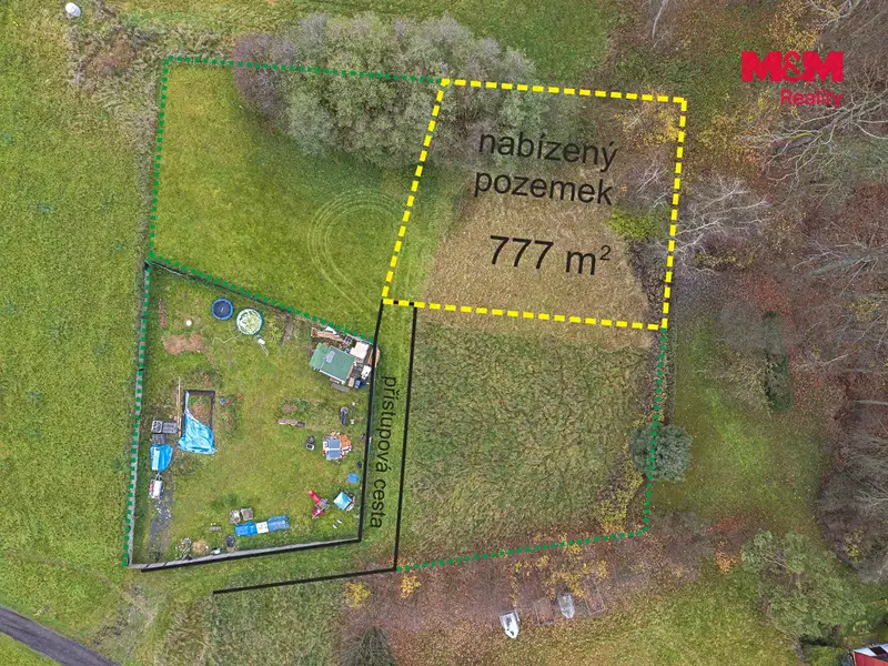 Prodej stavebního pozemku 777 m², Huntířov – náhled fotky 2