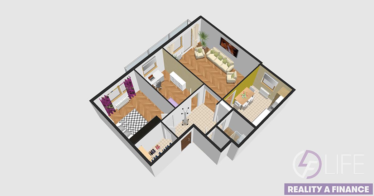 Pronájem bytu 3+1 61 m² – fotografie 2