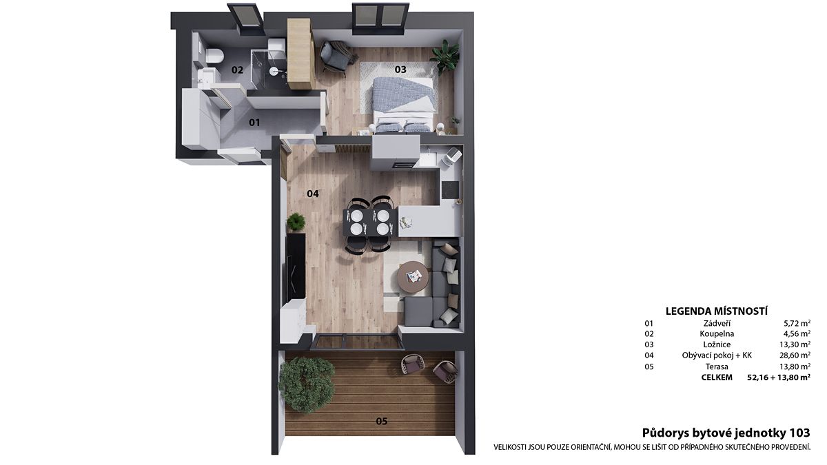 Prodej bytu 2+kk 52 m² – fotografie 4