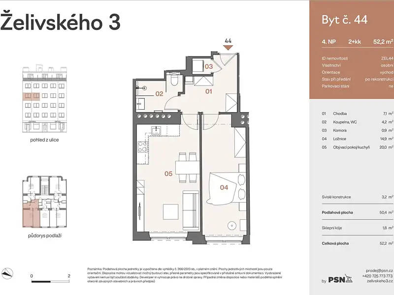 Prodej bytu 2+kk 47 m², Praha – náhled fotky 2