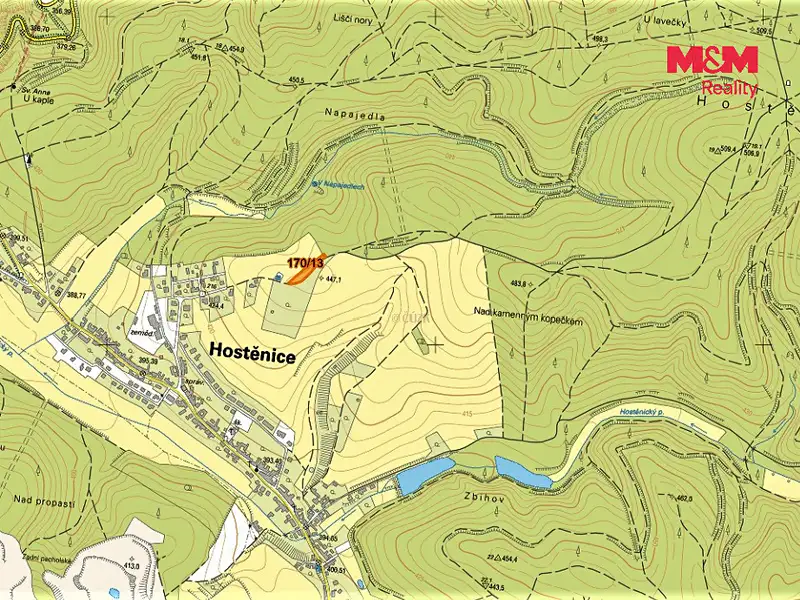 Prodej pole 747 m², Hostěnice – náhled fotky 2