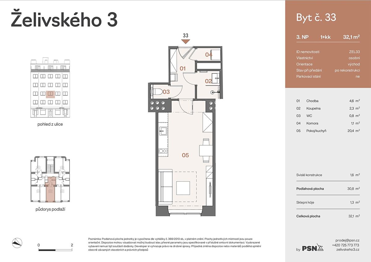 Prodej bytu 1+kk 29 m² – fotografie 2