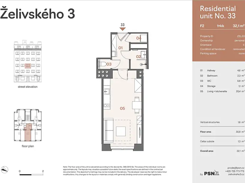 Prodej bytu 1+kk 29 m², Praha – náhled fotky 3
