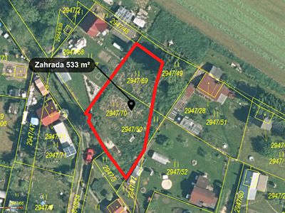 Prodej zahrady 533 m²