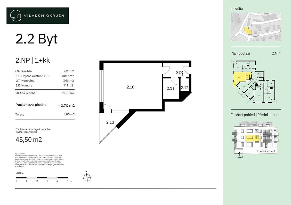Prodej bytu 1+kk 41 m²