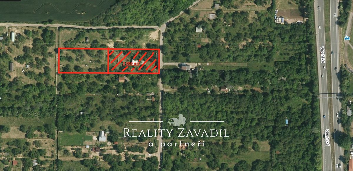 Prodej stavebního pozemku 2000 m², Modřice – fotka 1 z 3