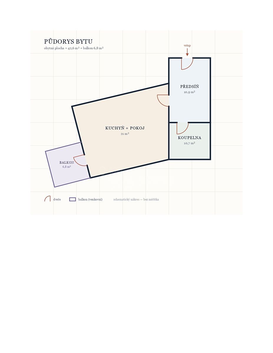 Prodej bytu 1+kk 42 m² – fotografie 2