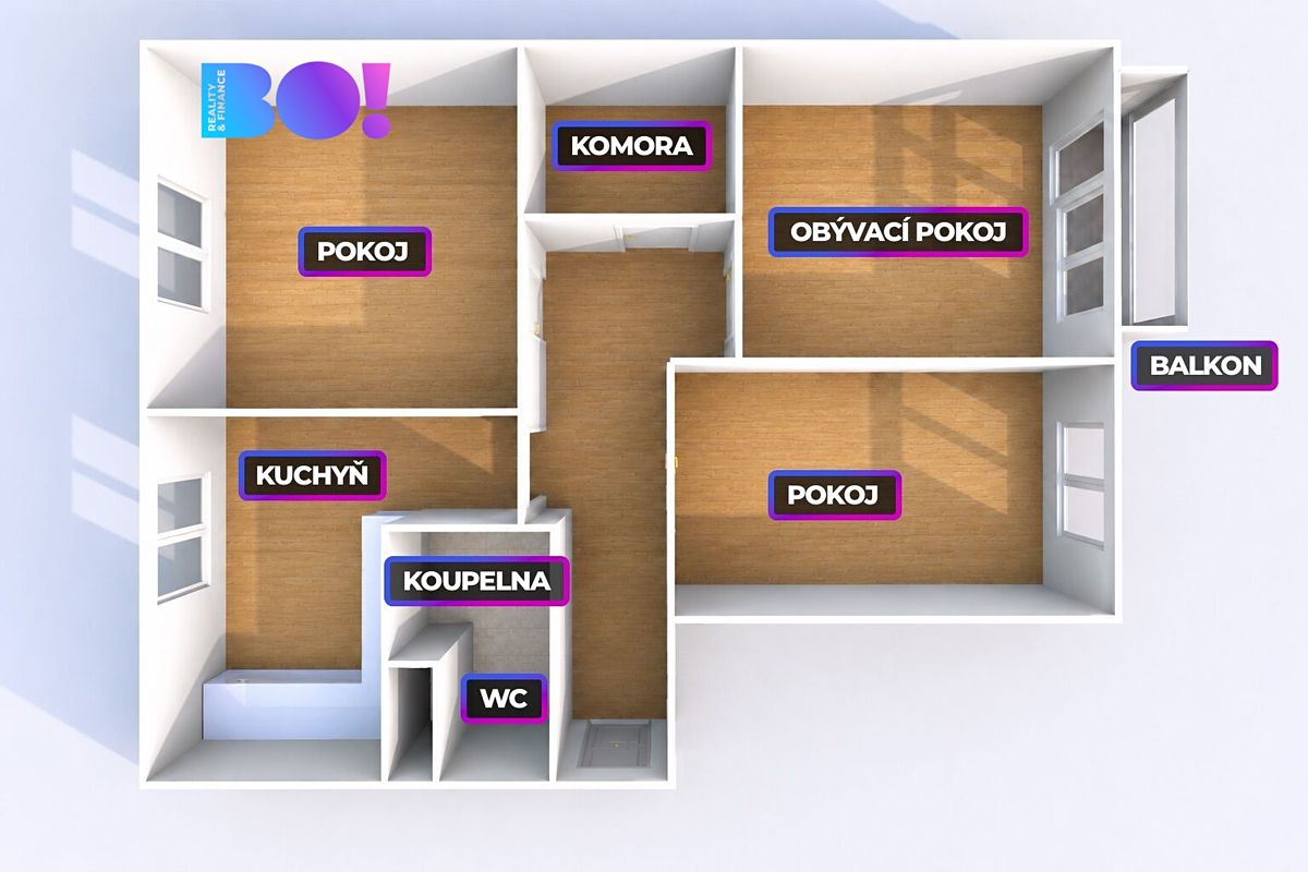 Prodej bytu 3+1 81 m² – fotografie 3