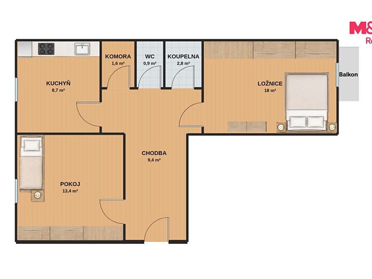 Wohnung 2+1 zum Kauf, 54 m² (14 von 14)