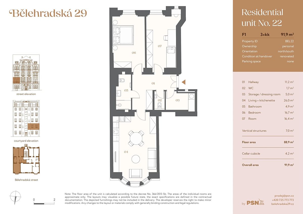 Prodej bytu 3+kk 82 m² – fotografie 3
