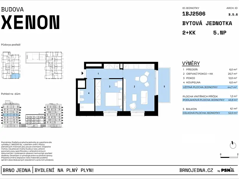 Prodej bytu 2+kk 45 m², Brno – náhled fotky 2