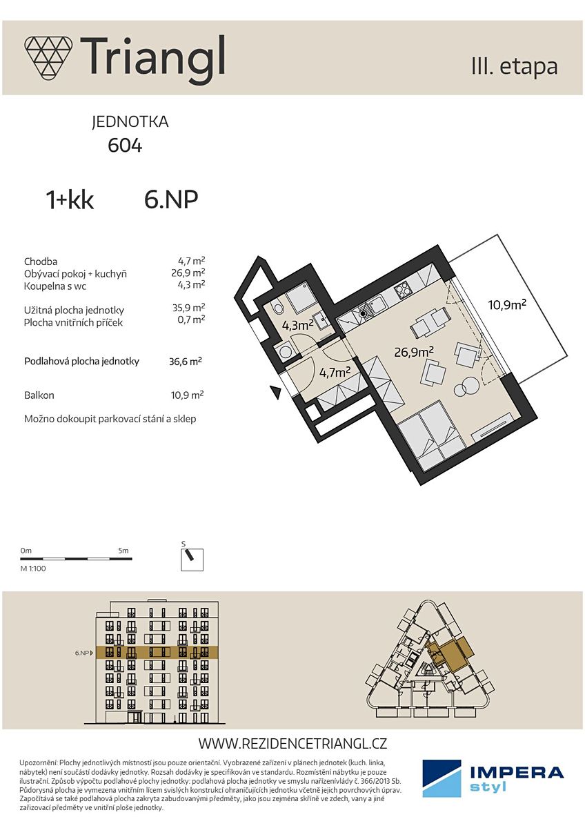 Prodej bytu 1+kk 36 m² – fotografie 5