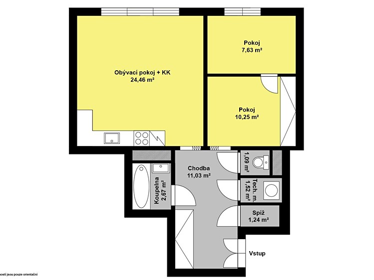 Wohnung 3+kk zum Kauf, 57 m² (11 von 17)