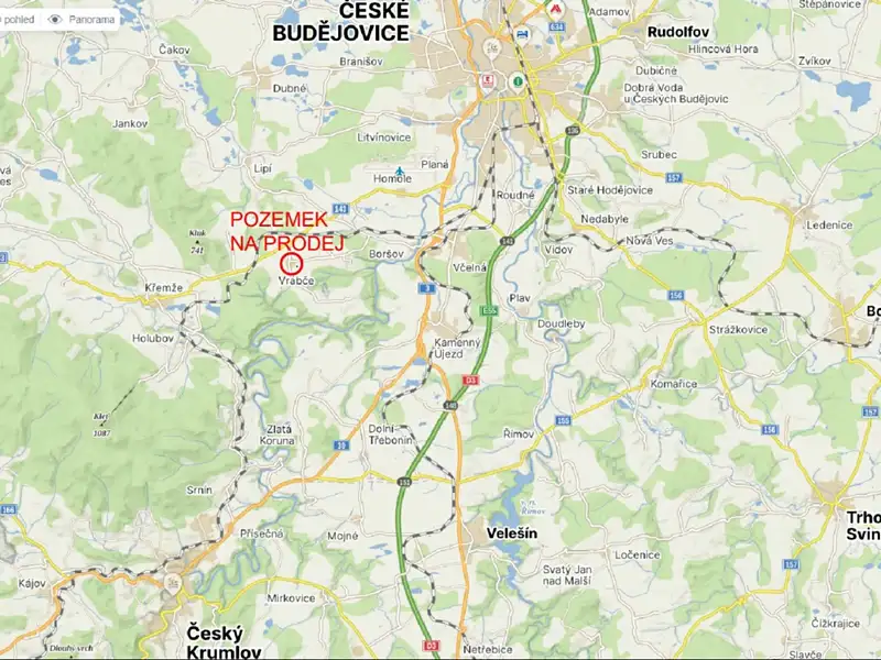 Prodej stavebního pozemku 1400 m², Vrábče – náhled fotky 1