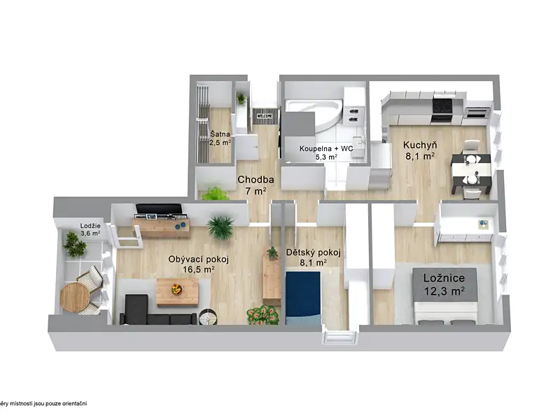 Prodej bytu 3+1 61 m², Chodov – náhled fotky 2