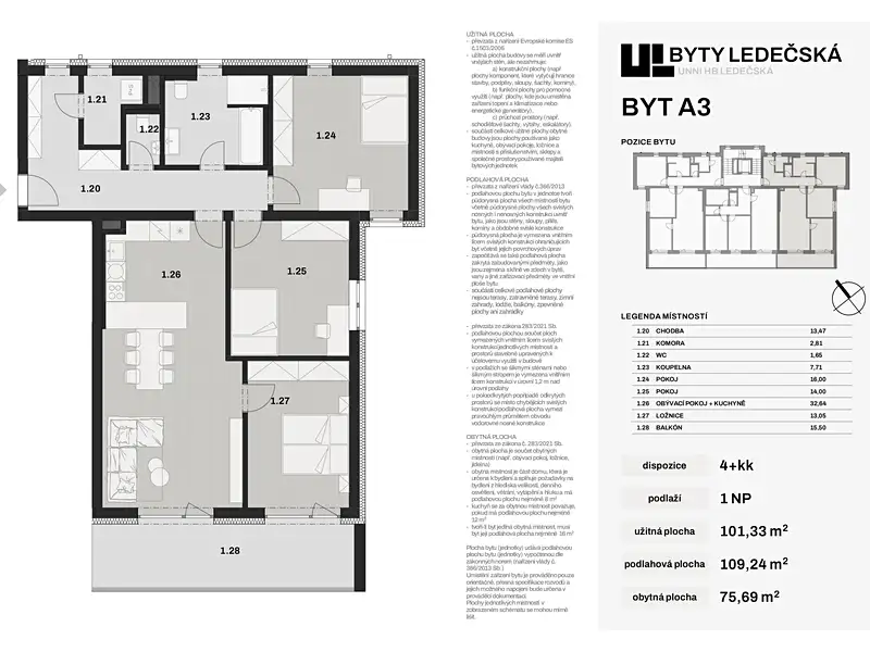 Prodej bytu 4+kk 101 m², Havlíčkův Brod – náhled fotky 2