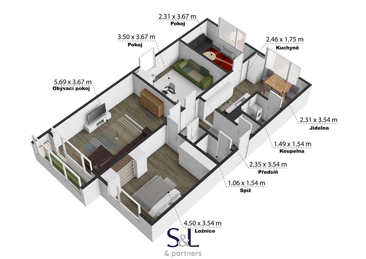 Prodej bytu 4+1 84 m² – fotografie 3