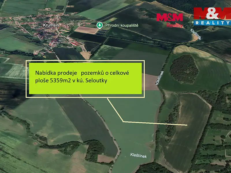 Prodej pole 5359 m², Seloutky – náhled fotky 1