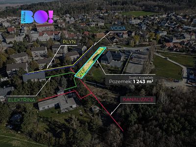 Prodej stavebního pozemku 1243 m²
