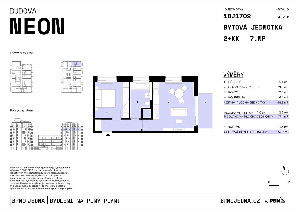 Prodej bytu 2+kk 45 m² – fotografie 2