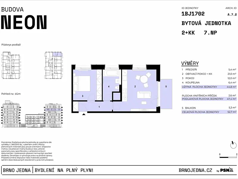 Prodej bytu 2+kk 45 m², Brno – náhled fotky 2