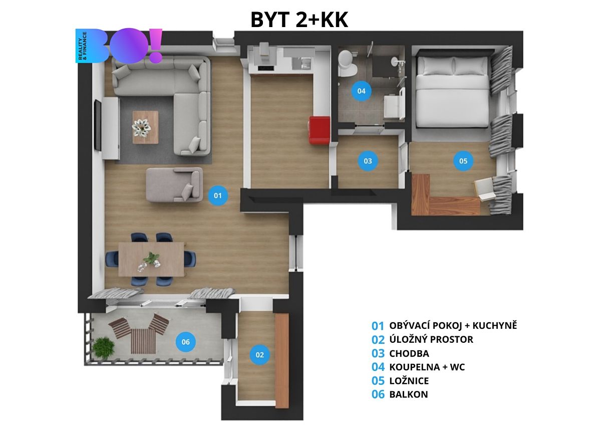 Prodej bytu 2+kk 51 m² – fotografie 4