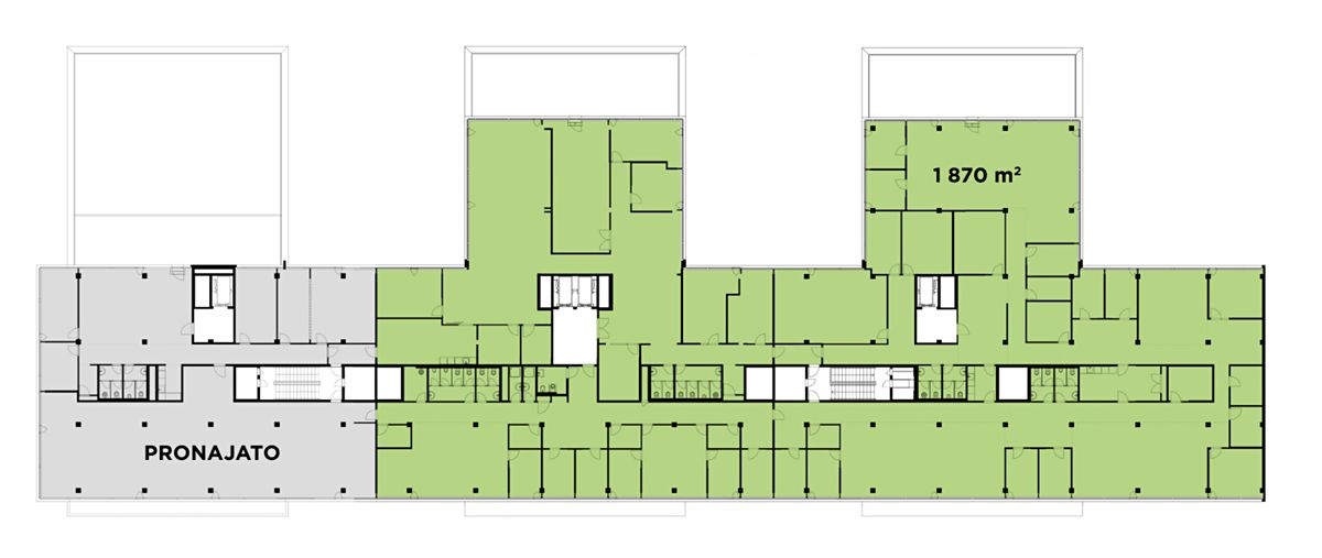 Pronájem kanceláře 1870 m² – fotografie 3