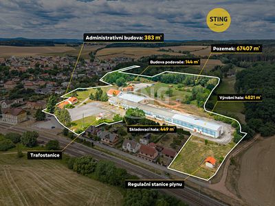 Prodej výrobní haly, prostoru 5979 m²