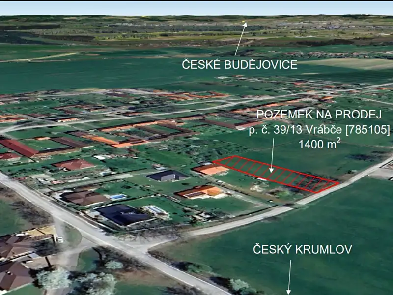 Prodej stavebního pozemku 1400 m², Vrábče – náhled fotky 3