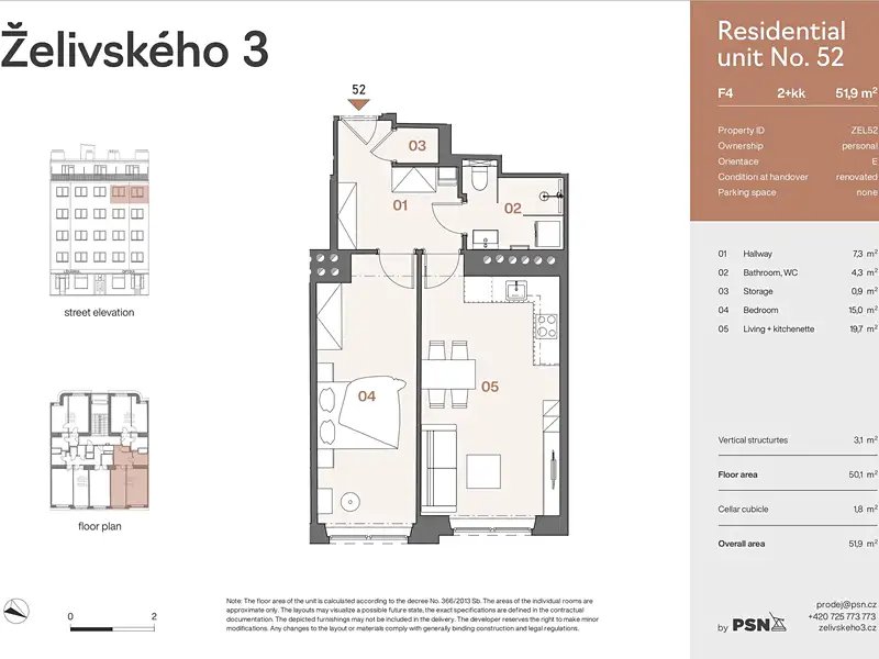 Prodej bytu 2+kk 47 m², Praha – náhled fotky 3