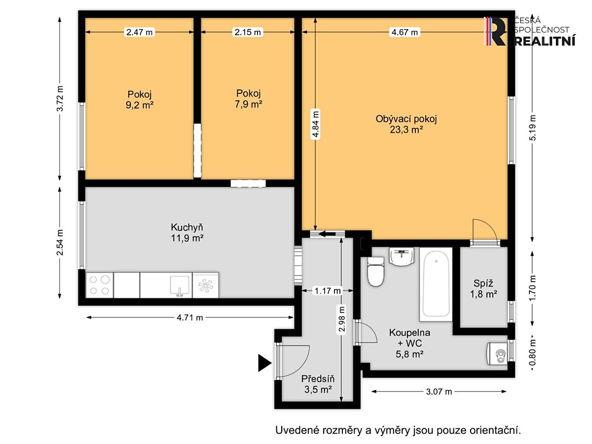 Prodej bytu 3+1 77 m² – fotografie 2