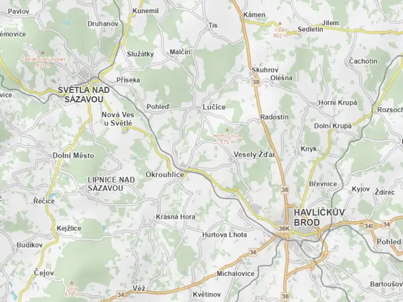 Prodej stavebního pozemku 4203 m², Nová Ves u Světlé – náhled fotky 3