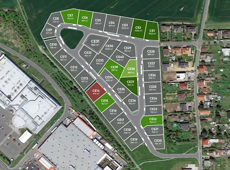 Prodej stavebního pozemku 947 m², Čestlice – náhled fotky 3