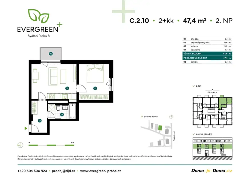 Prodej bytu 2+kk 47 m², Praha – náhled fotky 2