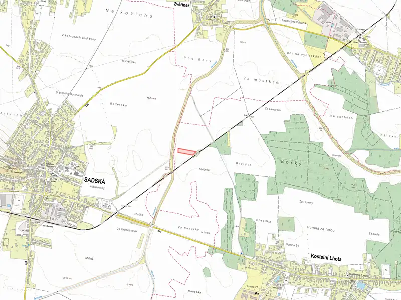 Prodej pole 5424 m², Kostelní Lhota – náhled fotky 2
