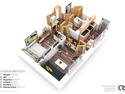 Wohnung 2+1 zur Miete, 39 m² (3 von 11)