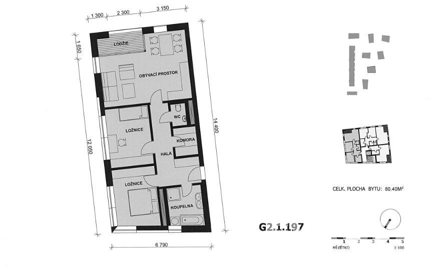 Pronájem bytu 3+kk 80 m² – fotografie 2