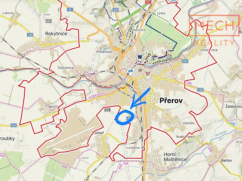 Prodej komerčního pozemku 4850 m², Přerov – náhled fotky 3