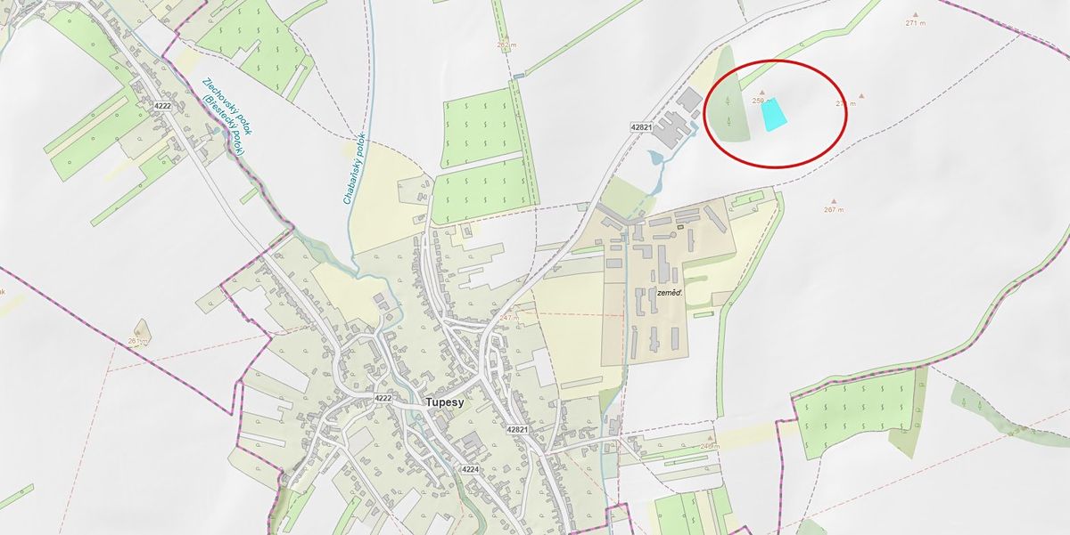 Prodej pole 4100 m²