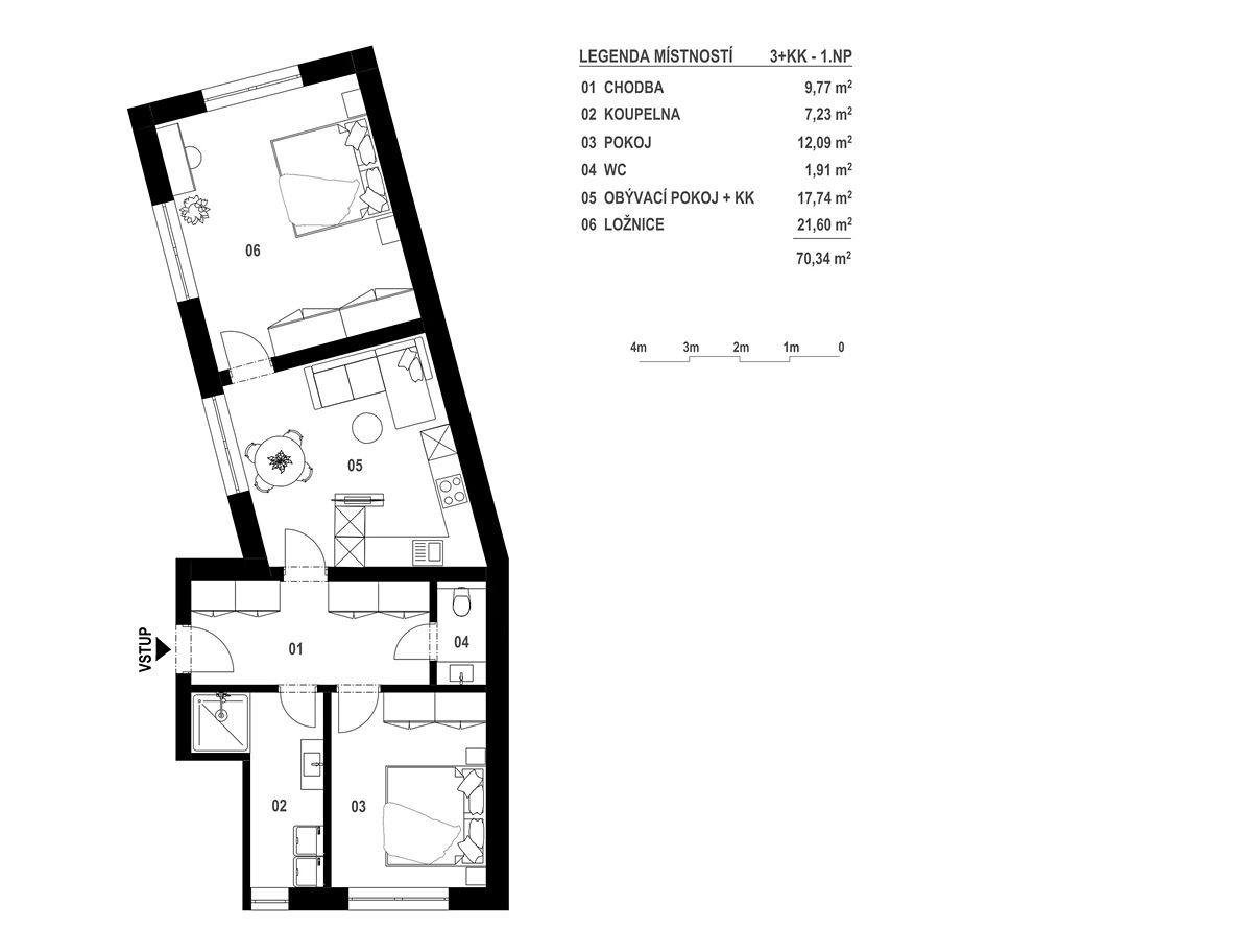 Prodej bytu 3+kk 73 m² – fotografie 2