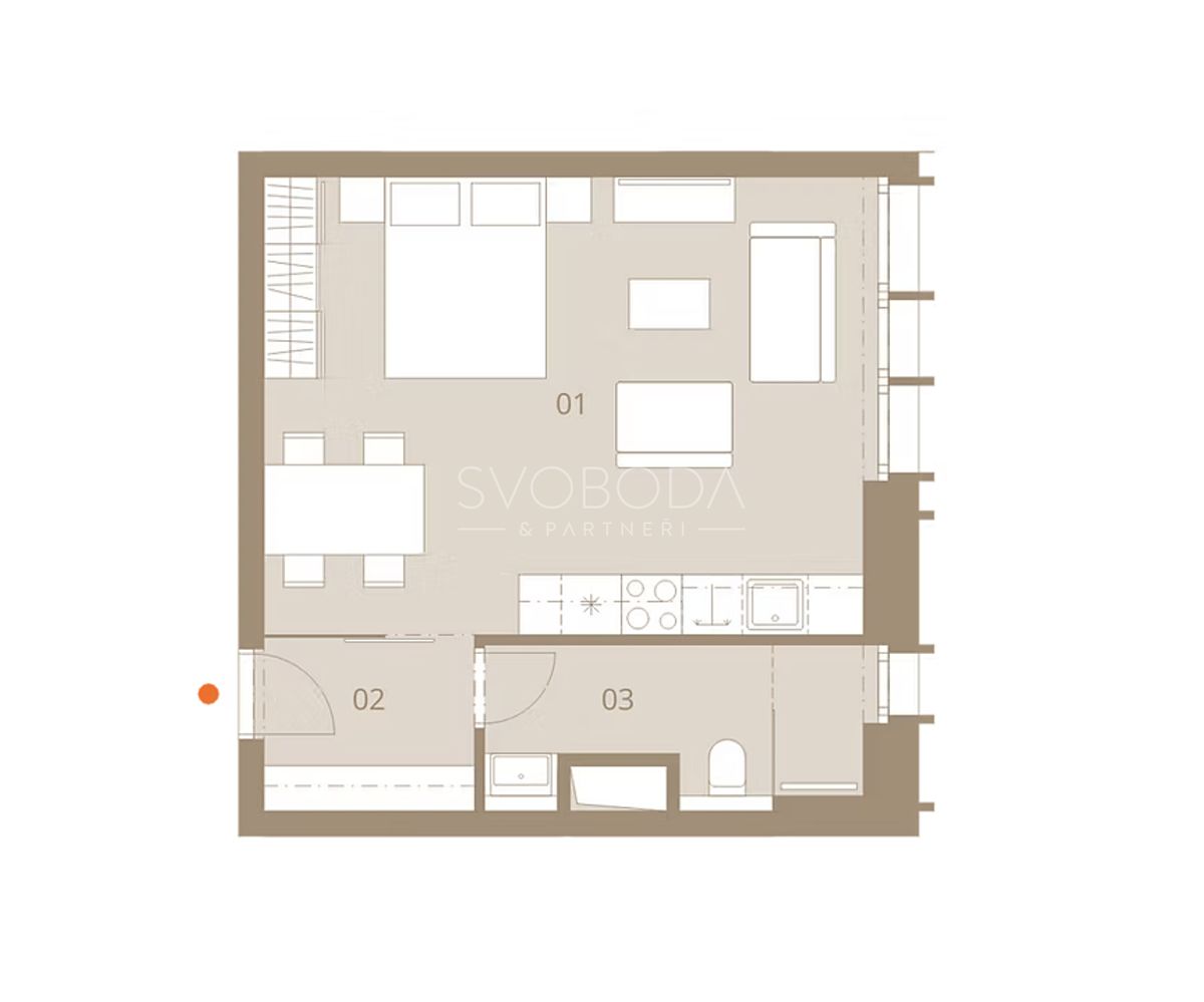 Prodej bytu 1+kk 37 m² – fotografie 4