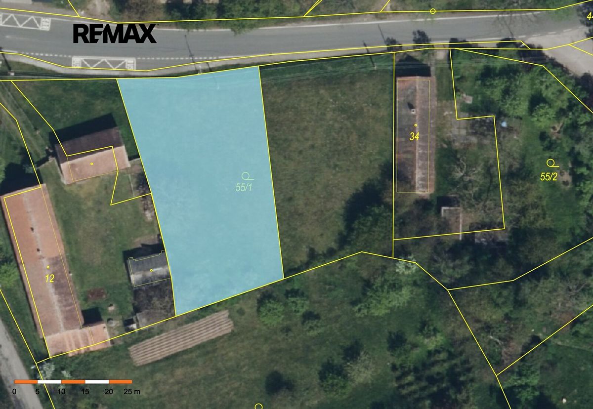 Prodej stavebního pozemku 1265 m²