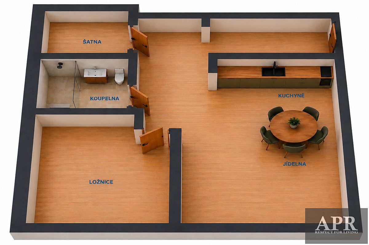 Pronájem bytu 2+kk 54 m² – fotografie 2