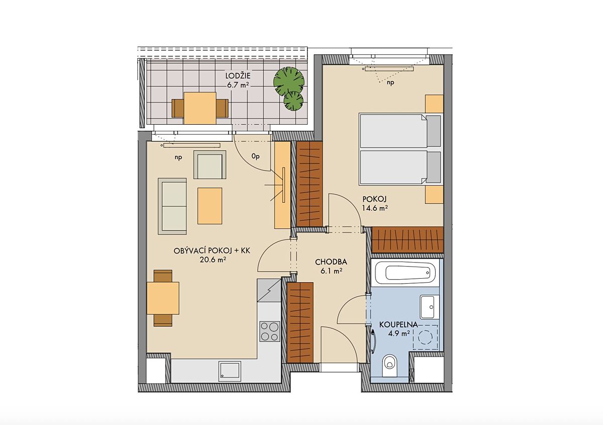 Prodej bytu 2+kk 47 m² – fotografie 3