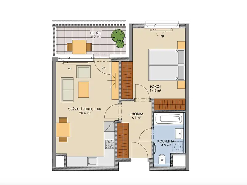 Prodej bytu 2+kk 47 m², Praha – náhled fotky 3