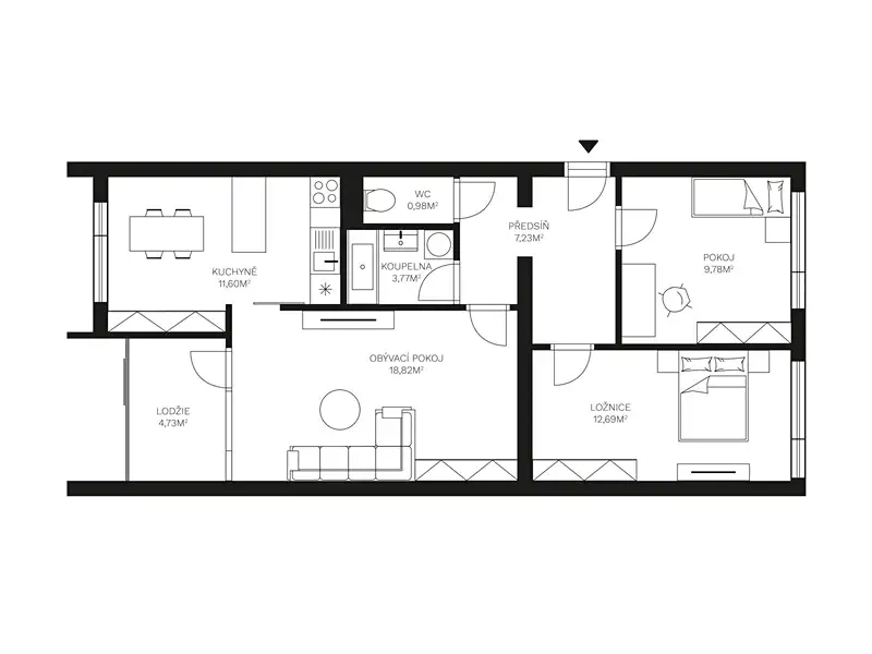 Prodej bytu 3+1 71 m², Praha – náhled fotky 2