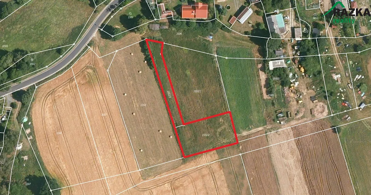 Prodej stavebního pozemku 1888 m²