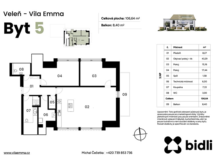 Квартира 3+kk на продаж, 107 м² (17 з 17)